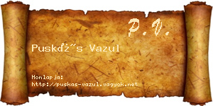 Puskás Vazul névjegykártya
